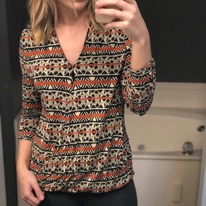 Lucky Brand 3/4 Length Sleeve Blouse